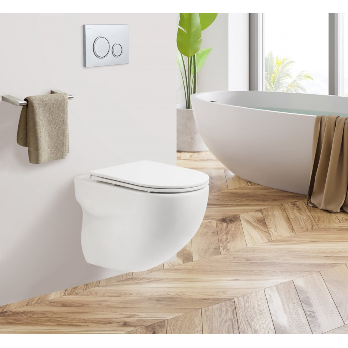Подвесной унитаз BelBagno Onda BB066CHR безободковый
