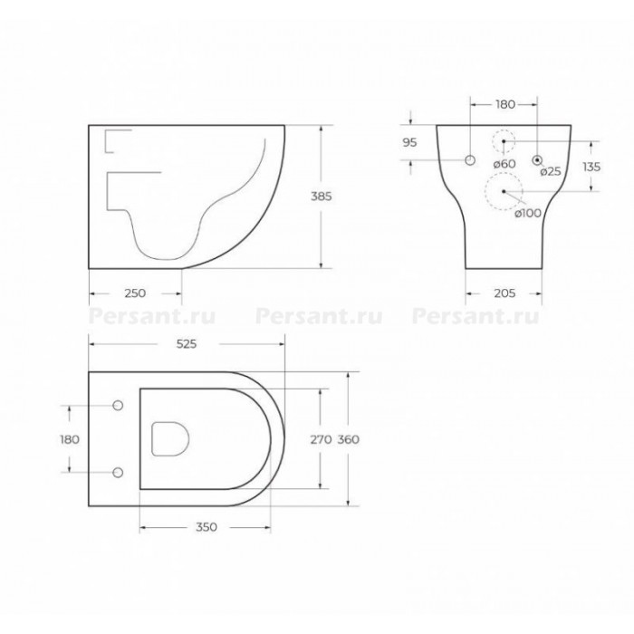 Подвесной унитаз BelBagno Onda BB066CHR безободковый