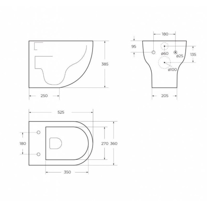 Подвесной унитаз BelBagno Onda BB066CHR безободковый