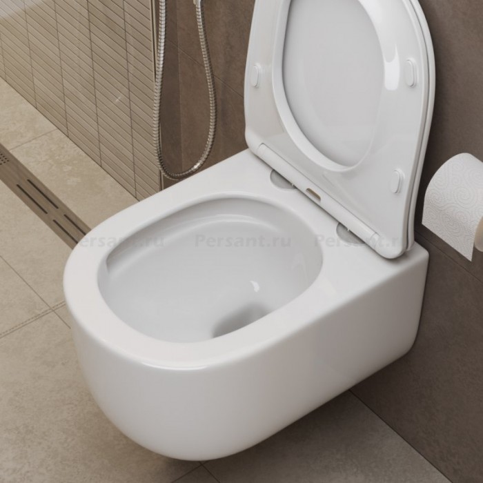 Подвесной унитаз BelBagno Soft-Tor смыв "торнадо" BB084CH-TOR/SC с сиденьем микролифт