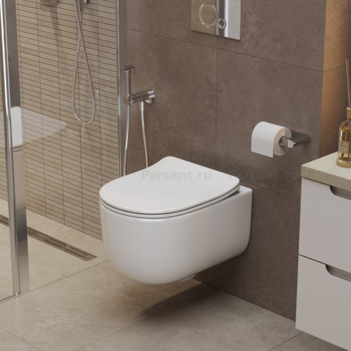 Подвесной унитаз BelBagno Soft-Tor смыв "торнадо" BB084CH-TOR/SC с сиденьем микролифт