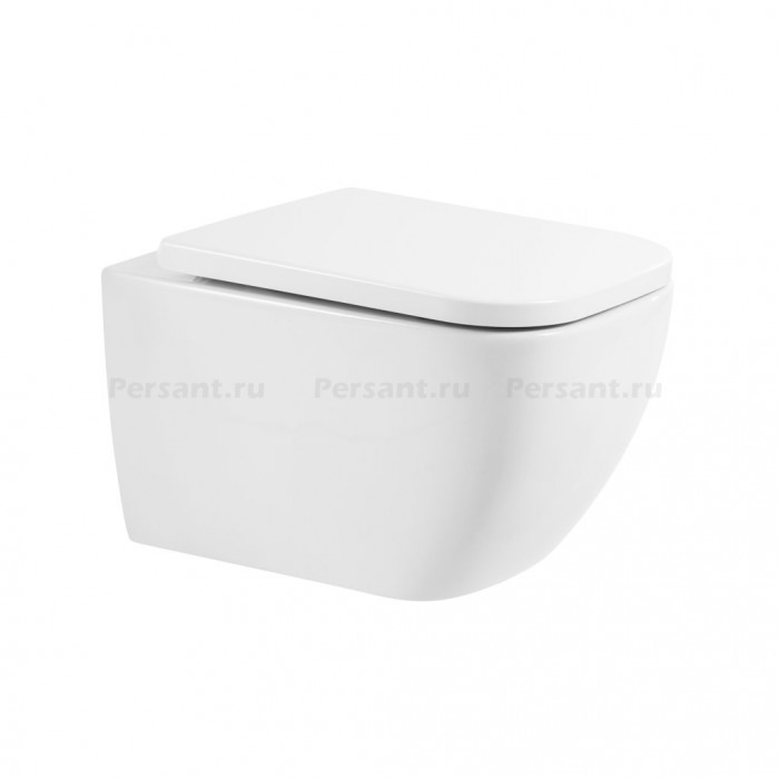 Подвесной унитаз BelBagno Alpina BB10100CHR/SC безободковый с сиденьем