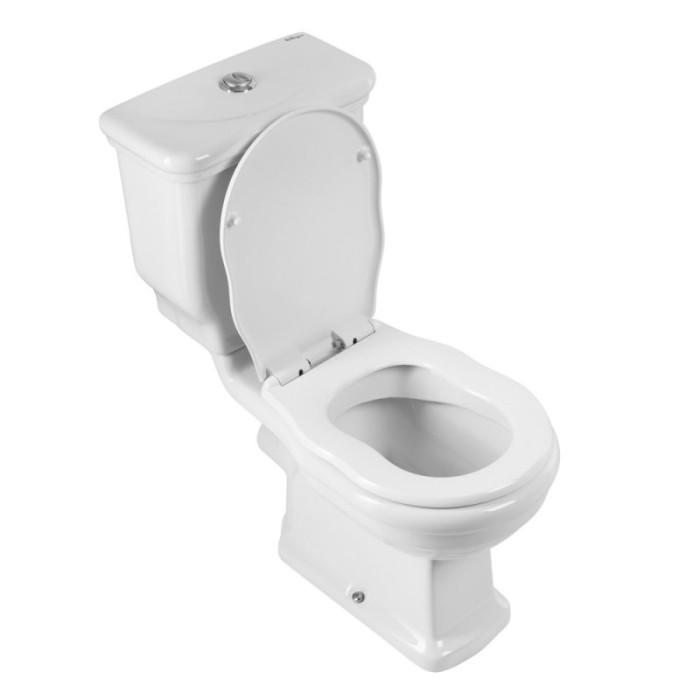 Унитаз напольный BelBagno Boheme BB115CPR+BB115T безободковый
