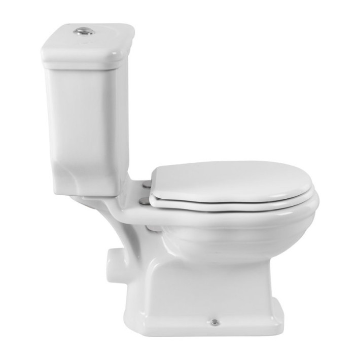 Унитаз напольный BelBagno Boheme BB115CPR+BB115T безободковый