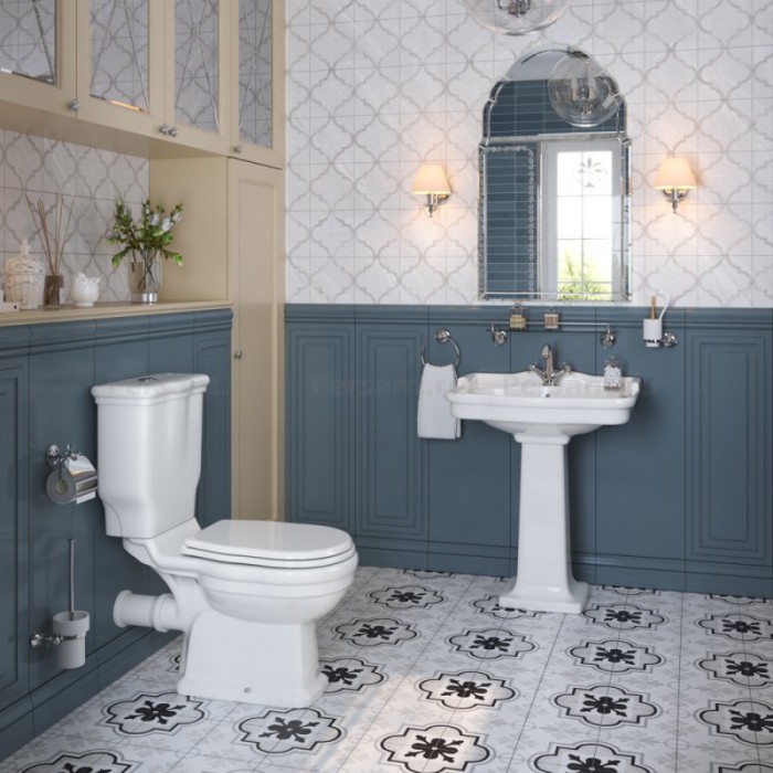 Унитаз напольный BelBagno Boheme BB115CPR+BB115T безободковый