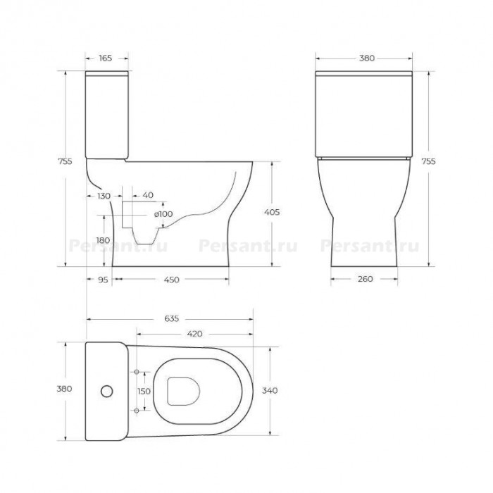 Напольный унитаз BelBagno STEAM безободковый с сиденьем микролифт BB130CPR/SC + BB130T