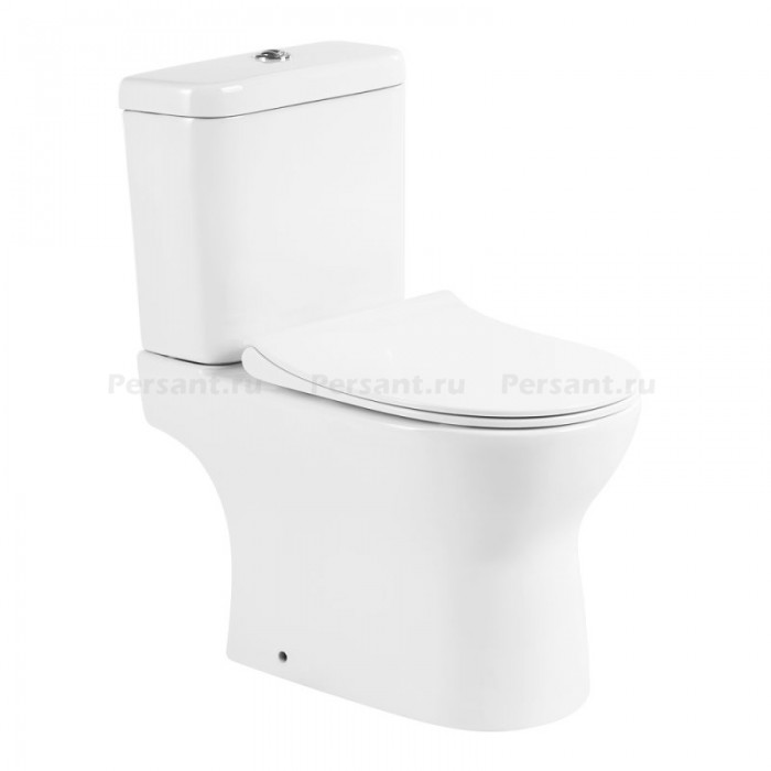Напольный унитаз BelBagno STEAM безободковый с сиденьем микролифт BB130CPR/SC + BB130T