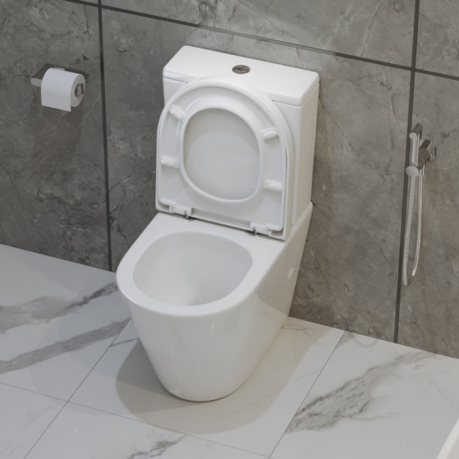Напольный унитаз BelBagno Fly-Tor BB2149CP-TOR+BB2149T торнадо безободковый