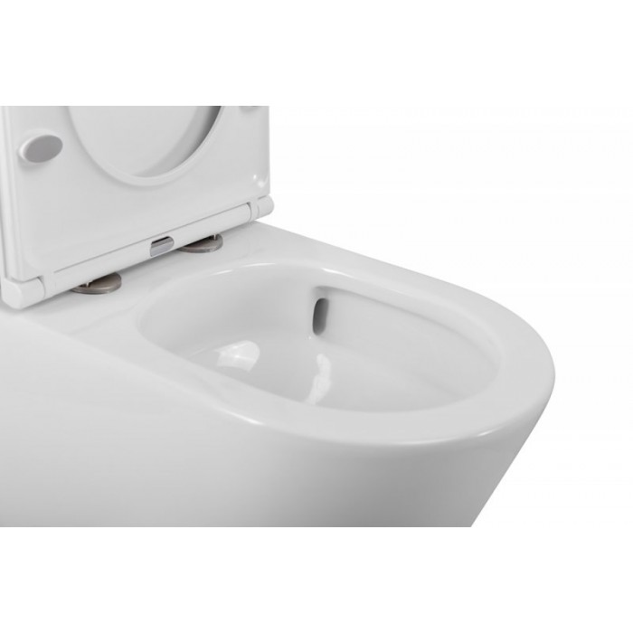 Напольный унитаз BelBagno Flay-Tor безободковый смыв торнадо BB2149CP-TOR+BB2149T