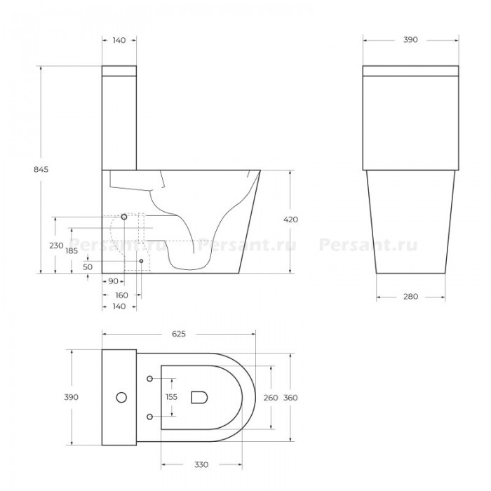 Напольный унитаз BelBagno Flay-Tor смыв "торнадо" BB2149CP-TOR/SC+BB2149T с сиденьем микролифт