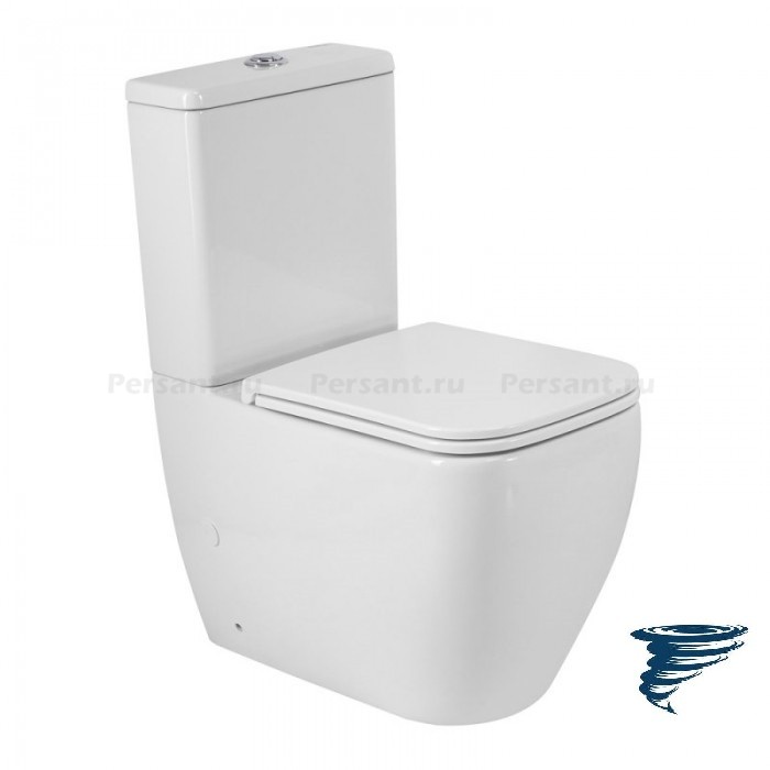 Напольный унитаз BelBagno Luce-Tor смыв "торнадо" BB2197CP-TOR/SC+BB2197T  с сиденьем микролифт