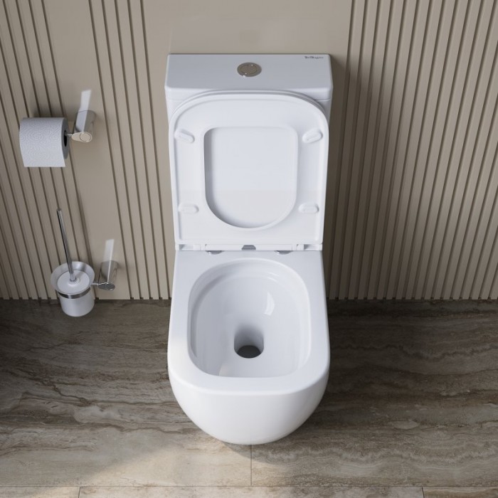 Напольный унитаз BelBagno Luce-Tor BB2197CP-TOR/SC+BB2197T торнадо безободковый