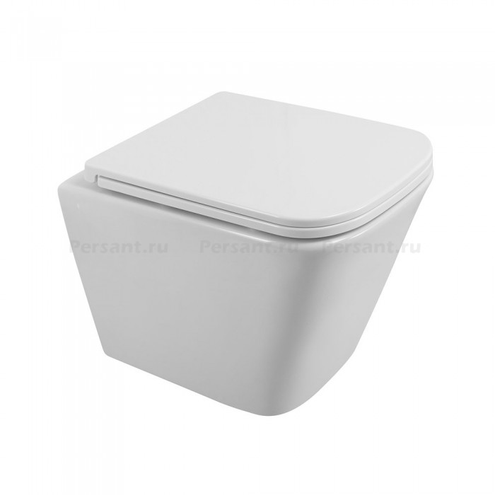 Подвесной унитаз Belbagno Due BB3103CHR/SC безободковый с сиденьем