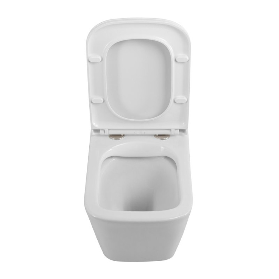 Подвесной унитаз Belbagno Due BB3103CHR/SC безободковый с сиденьем