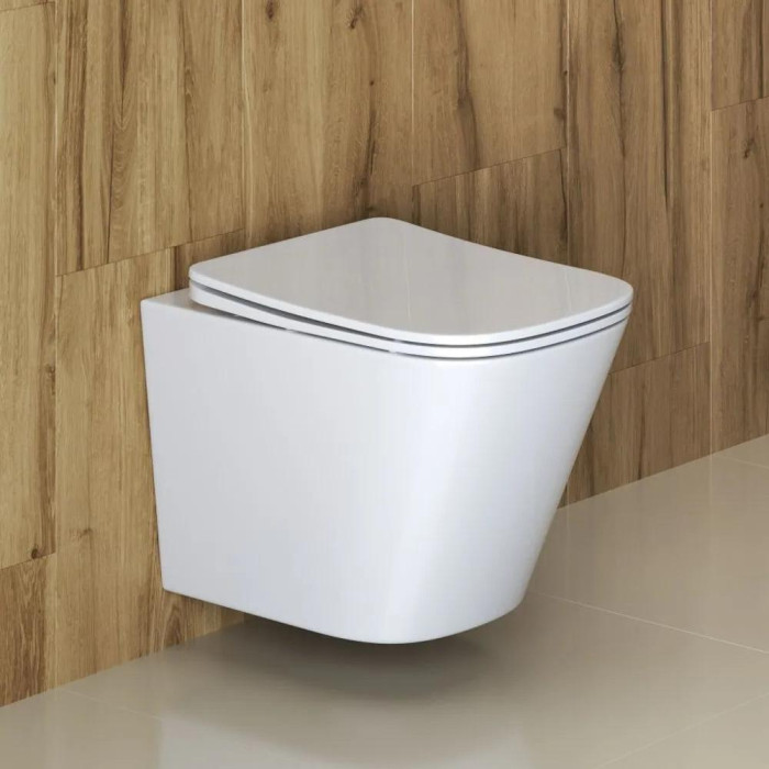 Подвесной унитаз Belbagno Due BB3103CHR/SC безободковый с сиденьем