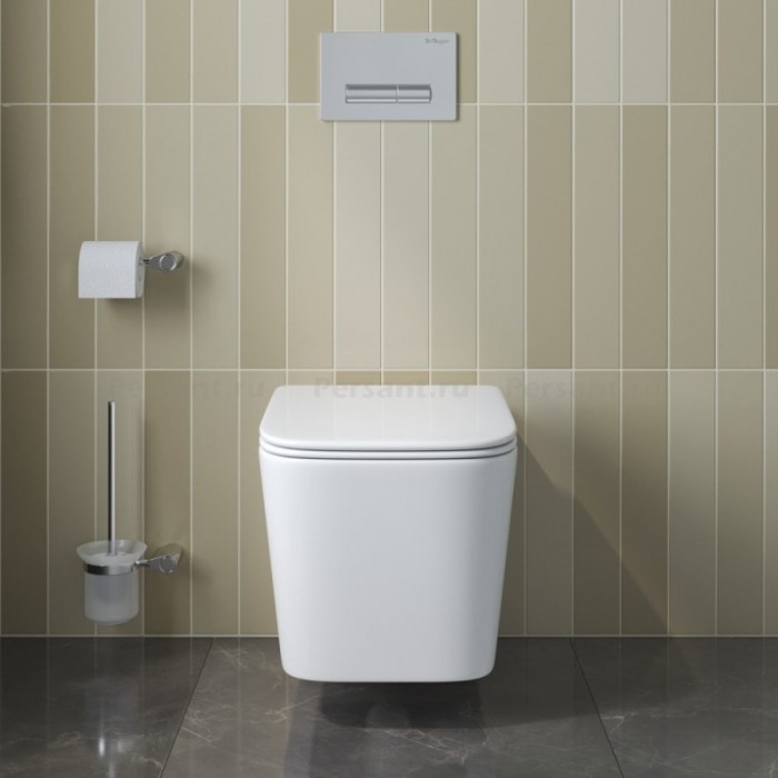 Подвесной унитаз Belbagno Due BB5171CH-TOR/SC торнадо безободковый с сиденьем