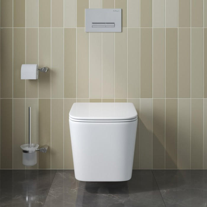 Подвесной унитаз Belbagno Due BB5171CH-TOR/SC торнадо безободковый с сиденьем