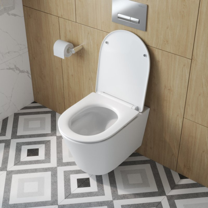 Подвесной унитаз BelBagno Tre-Tor BB5180CH-TOR/SC торнадо с сиденьем