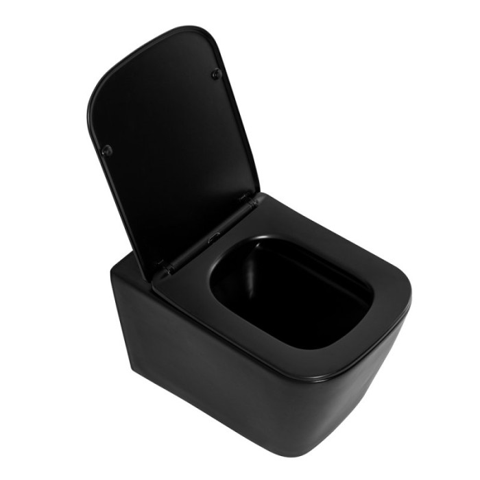 Подвесной унитаз Belbagno ARDENTE-C BB3202CHR-MB черный безободковый