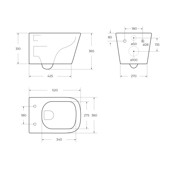 Подвесной унитаз Belbagno ARDENTE-C BB3202CHR-MB черный безободковый