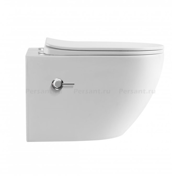 Подвесной унитаз Belbagno Marino-Tor с функцией биде и смывом "торнадо" BB7026CH-TOR-BS/SC с крышкой-сиденьем микролифт