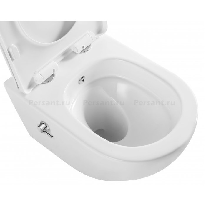 Подвесной унитаз Belbagno Marino-Tor с функцией биде и смывом "торнадо" BB7026CH-TOR-BS/SC с крышкой-сиденьем микролифт