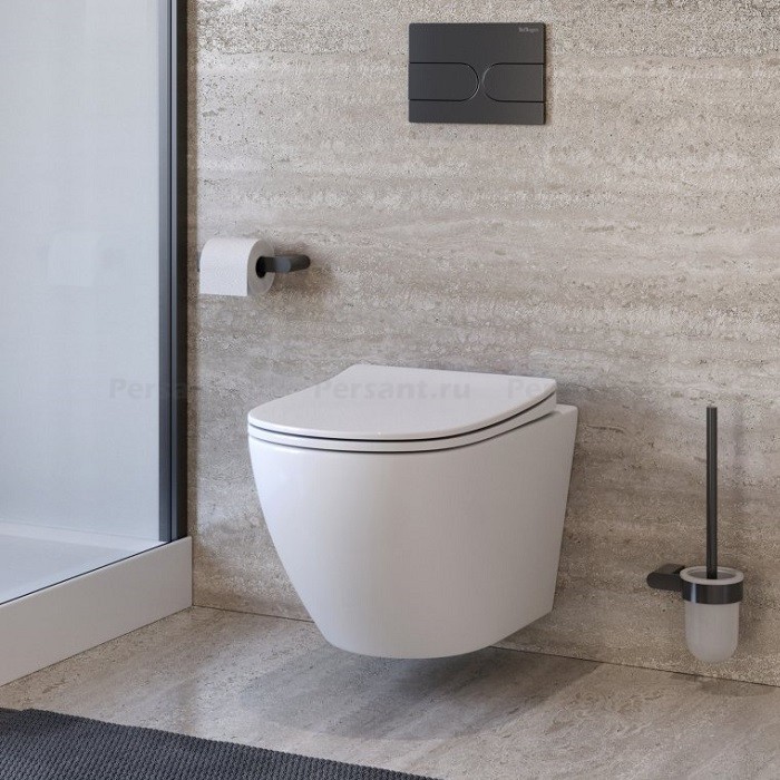 Подвесной унитаз Belbagno Marino-Tor со смывом "торнадо" BB7026CH-TOR/SC с крышкой-сиденьем микролифт