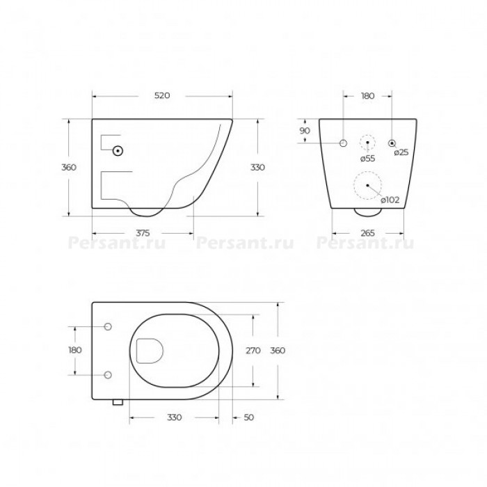 Подвесной унитаз Belbagno Marino-Tor с функцией биде и смывом "торнадо" BB7026CH-TOR-BS/SC с крышкой-сиденьем микролифт