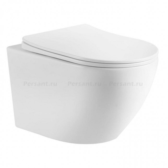 Подвесной унитаз Belbagno Marino-Tor со смывом "торнадо" BB7026CH-TOR/SC с крышкой-сиденьем микролифт