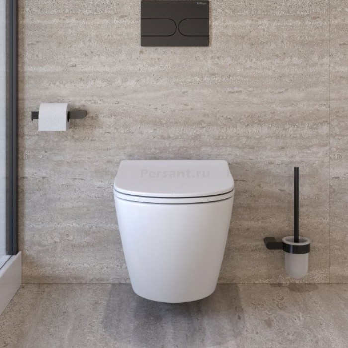 Подвесной унитаз Belbagno Marino-Tor со смывом "торнадо" BB7026CH-TOR/SC с крышкой-сиденьем микролифт