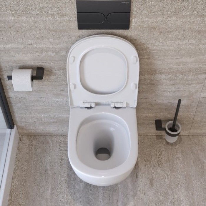 Подвесной унитаз Belbagno Marino-Tor со смывом "торнадо" BB7026CH-TOR/SC с крышкой-сиденьем микролифт