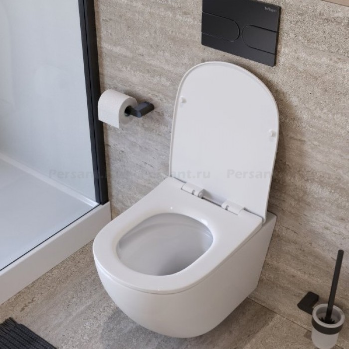 Подвесной унитаз Belbagno Marino-Tor со смывом "торнадо" BB7026CH-TOR/SC с крышкой-сиденьем микролифт