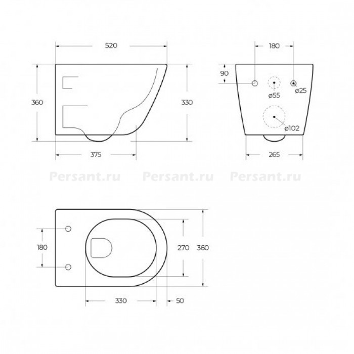 Подвесной унитаз Belbagno Marino-Tor со смывом "торнадо" BB7026CH-TOR/SC с крышкой-сиденьем микролифт