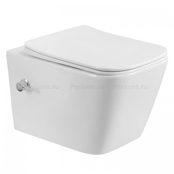 Подвесной унитаз Belbagno Kraft-Tor с функцией биде и смывом "торнадо" BB7106CH-TOR-BS/SC с крышкой-сиденьем микролифт