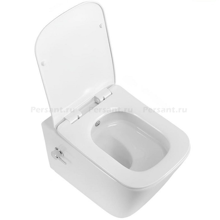 Подвесной унитаз Belbagno Kraft-Tor с функцией биде и смывом "торнадо" BB7106CH-TOR-BS/SC с крышкой-сиденьем микролифт