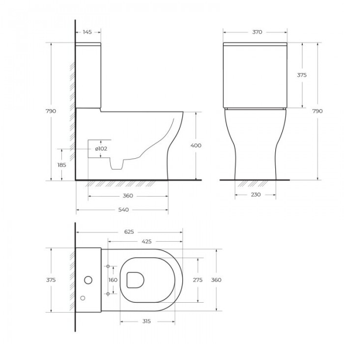 Напольный унитаз BelBagno Energia BB8134CPR/SC+BB8134T безободковый