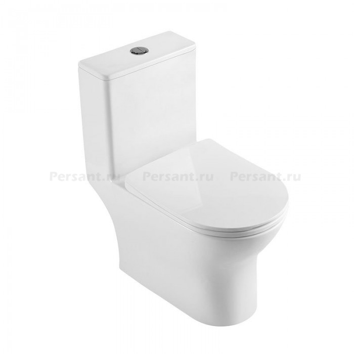 Унитаз-моноблок BelBagno Lounge BB8618CPR-MN/SC безободковый