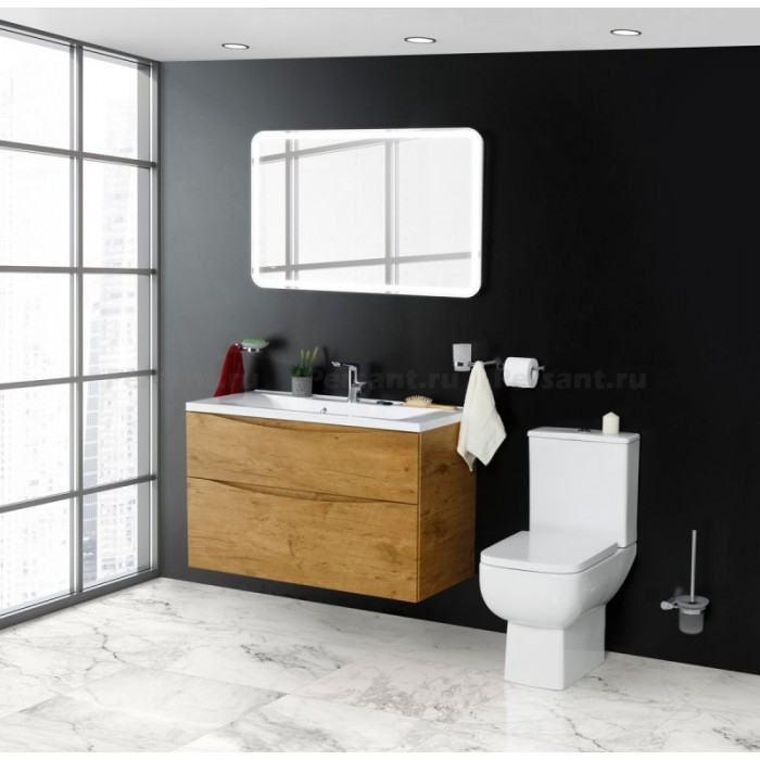 Напольный унитаз BelBagno Aurora BB8604CPR/SC+BB8604T безободковый