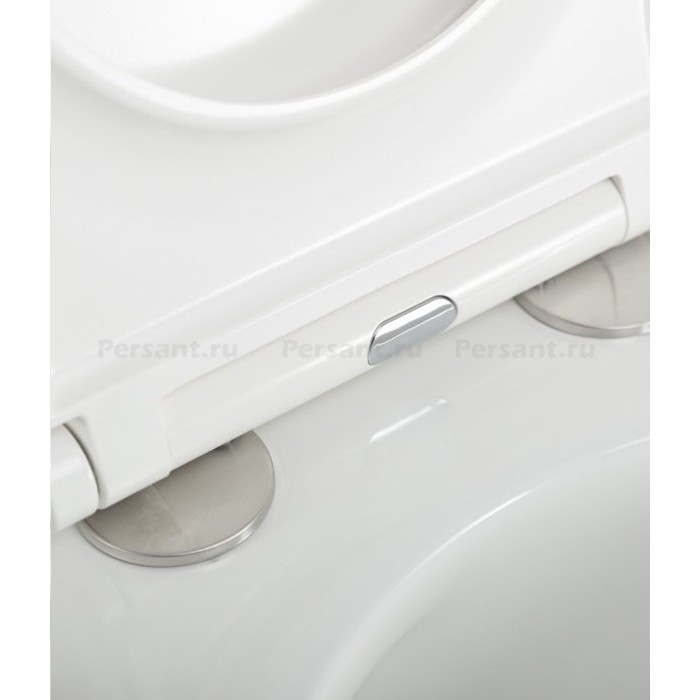 Подвесной унитаз Cezares Grande-Tor безободковый, смыв "торнадо" CZR-308-TH-TOR/SC с сиденьем микролифт