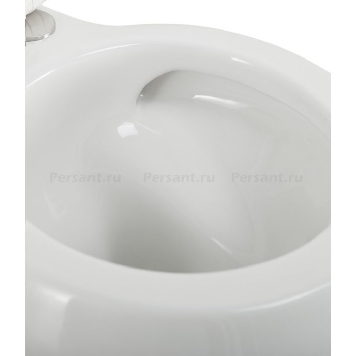 Подвесной унитаз Cezares Grande-Tor безободковый, смыв "торнадо" CZR-308-TH-TOR/SC с сиденьем микролифт