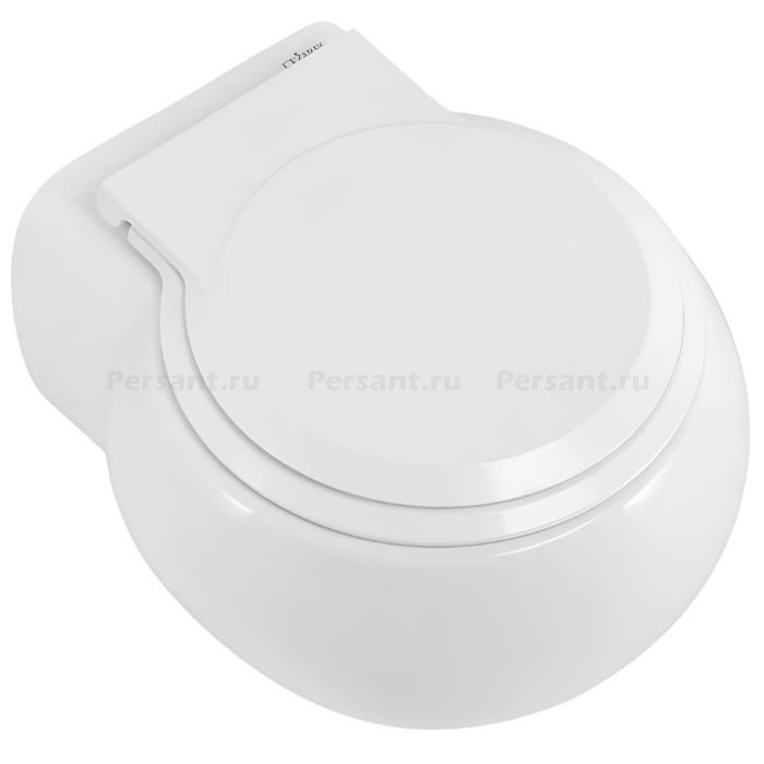 Подвесной унитаз Cezares Grande-Tor безободковый, смыв "торнадо" CZR-308-TH-TOR/SC с сиденьем микролифт