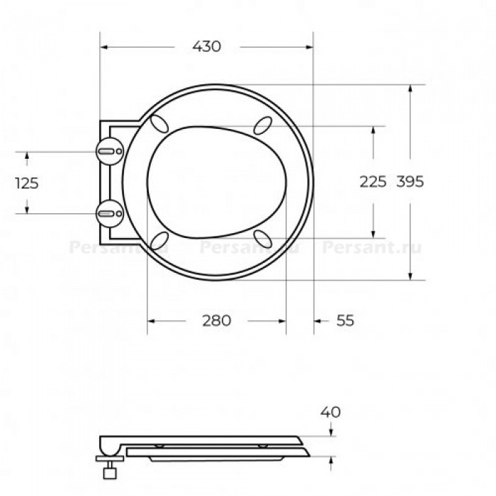 Подвесной унитаз Cezares Grande-Tor безободковый, смыв "торнадо" CZR-308-TH-TOR/SC с сиденьем микролифт