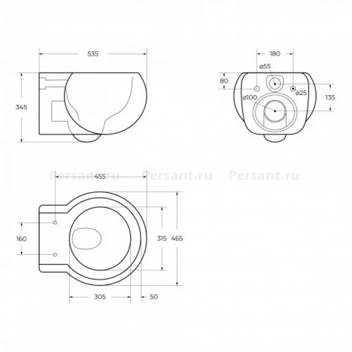 Подвесной унитаз Cezares Grande-Tor безободковый, смыв "торнадо" CZR-308-TH-TOR/SC с сиденьем микролифт