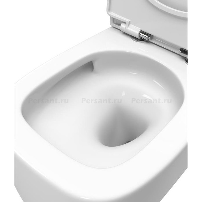 Подвесной унитаз Cezares Comfort-Tor безободковый, смыв "торнадо" CZR-380-TH-TOR/SC с сиденьем микролифт