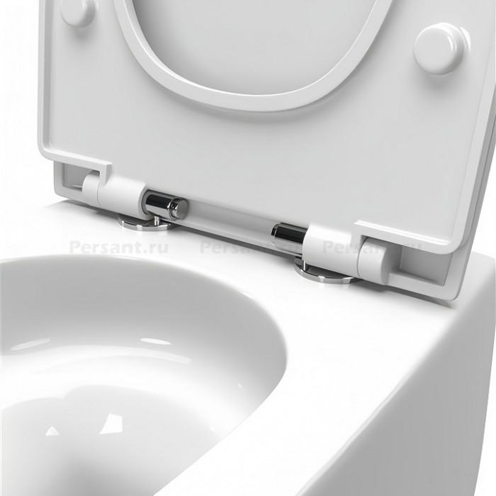 Подвесной унитаз Cezares Comfort-Tor безободковый, смыв "торнадо" CZR-380-TH-TOR/SC с сиденьем микролифт