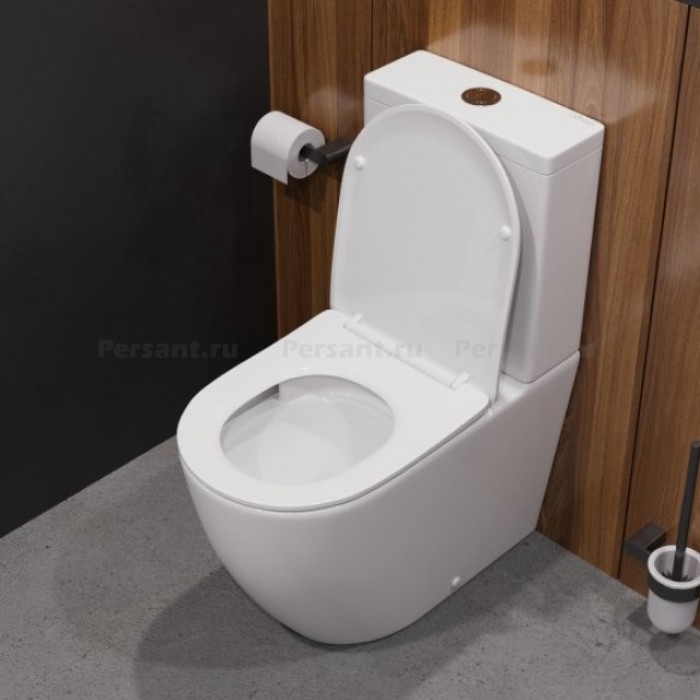 Напольный унитаз Cezares Stylus CZR-538-CP-TOR/SC смыв торнадо, сиденье с микролифтом
