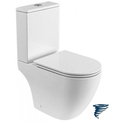 Напольный унитаз Cezares Relax CZR-8026-CP-TOR/SC смыв торнадо, сиденье с микролифтом