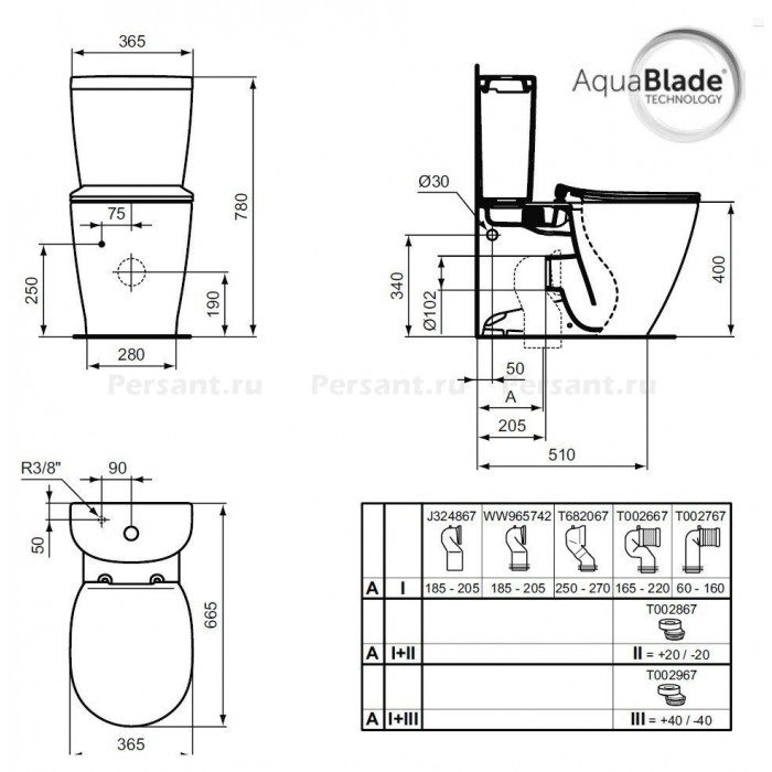 Напольный унитаз Ideal Standard Connect Air E039701 со смывом Aquablade