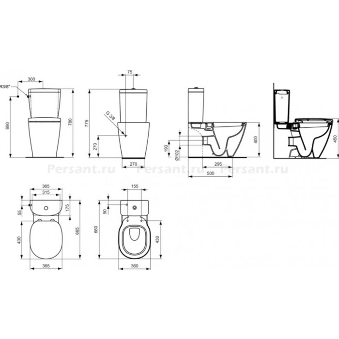 Напольный унитаз Ideal Standard Connect E803701