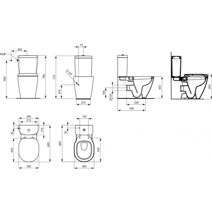 Напольный унитаз Ideal Standard Connect E803701